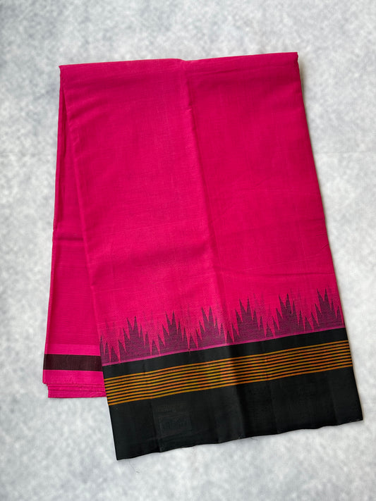 Kanchi Cotton Saree with Silk Border