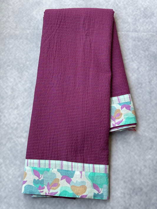 Cotton Saree with Attached Border
