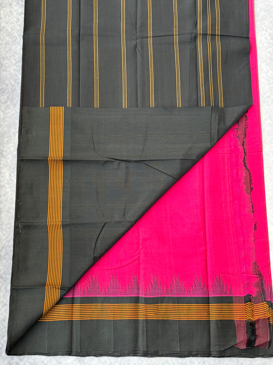 Kanchi Cotton Saree with Silk Border