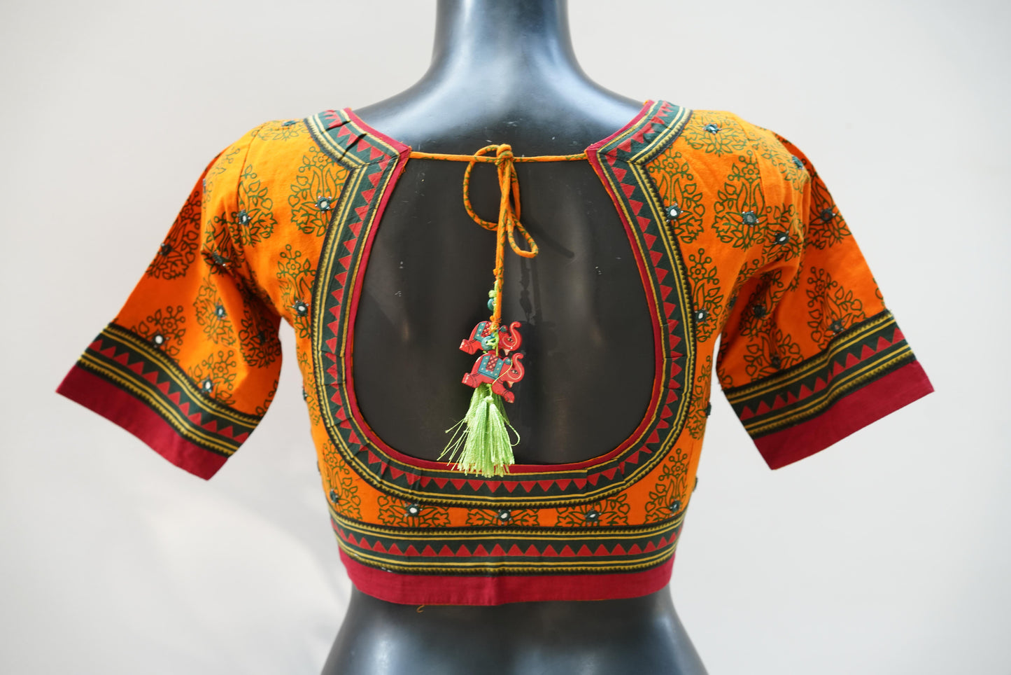 Printed Cotton Blouse with Embroidery