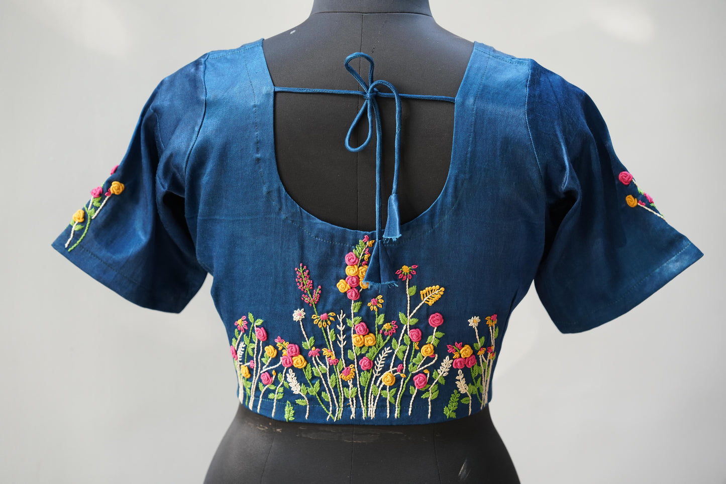 Silk Blouse with Hand Embroidery