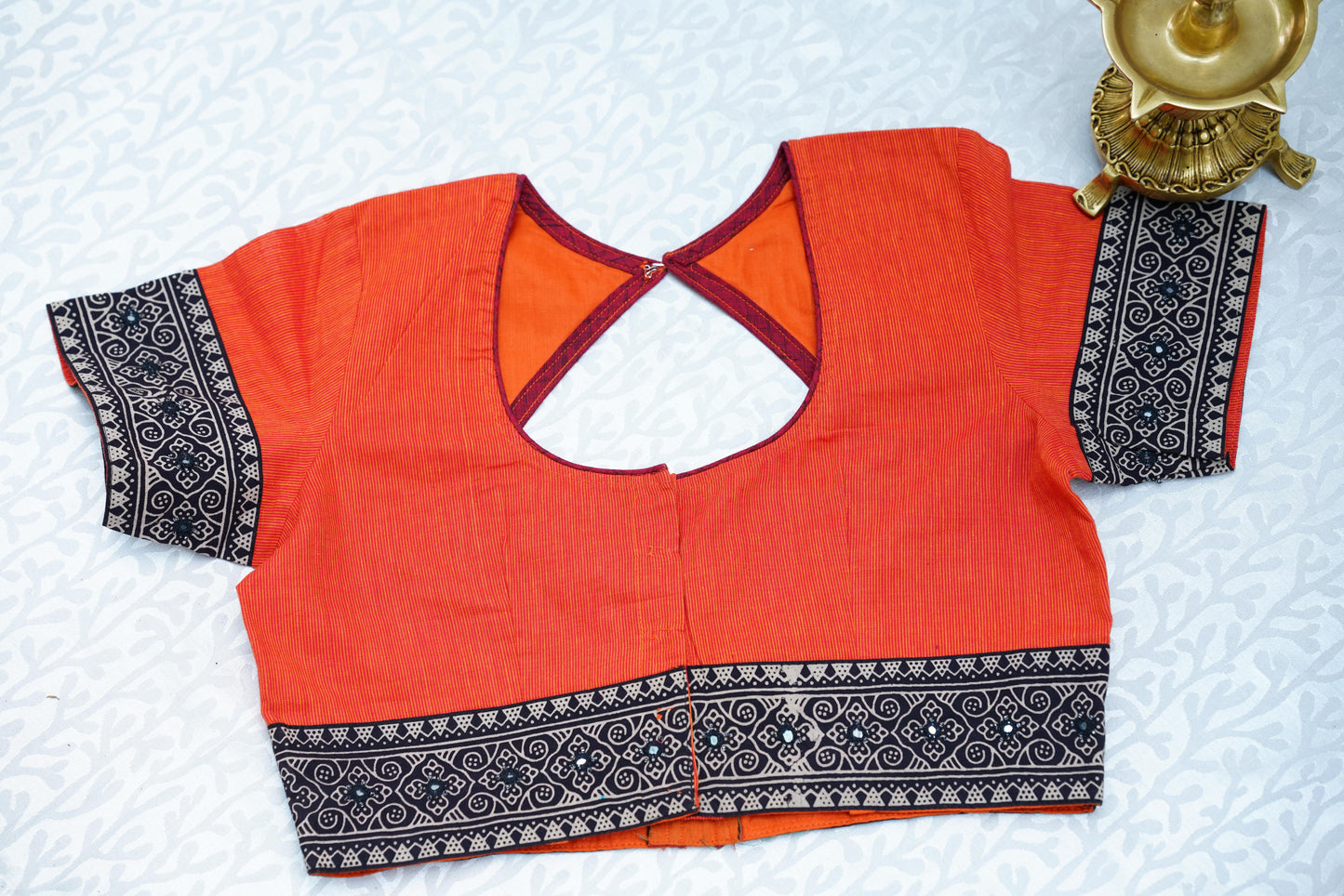 Cotton Blouse with Mirrors